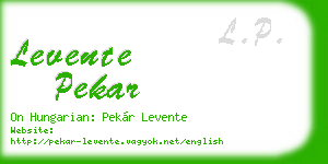 levente pekar business card