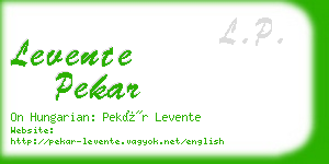 levente pekar business card